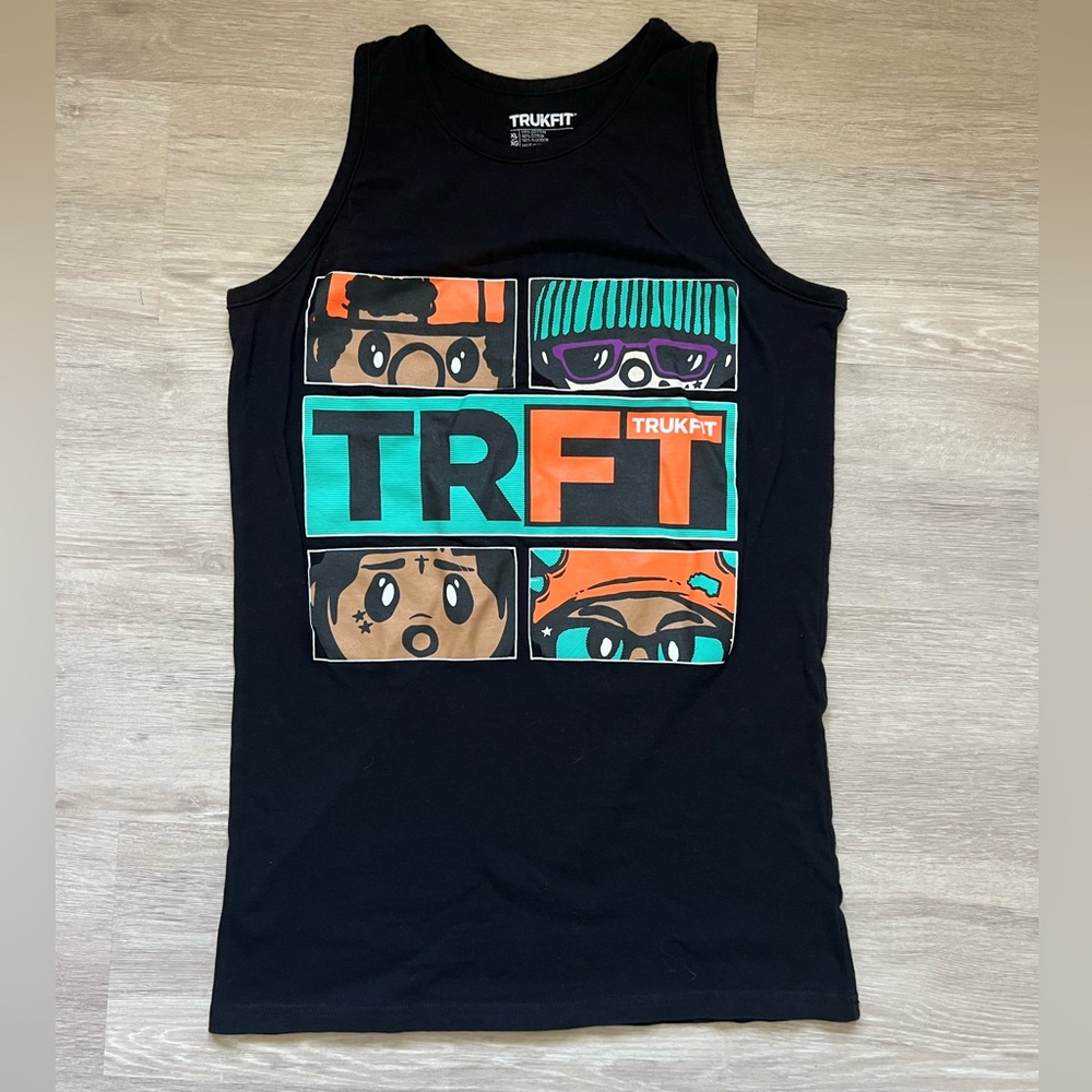 Trukfit Black Graphic Print Tank XL all cotton unisex vintage y2k streetwear
